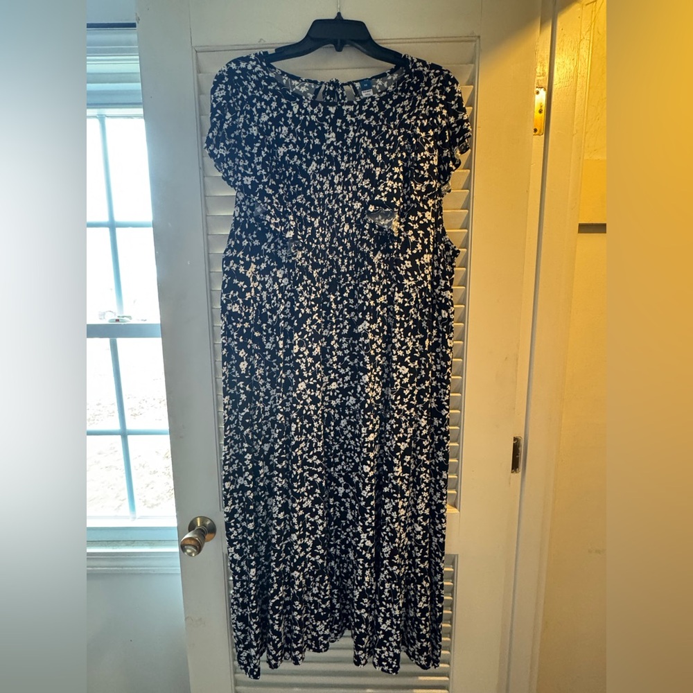 Black and white floral dress